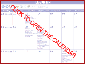 LiveFit NH Calendar of Events