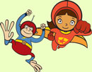 WordGirl and Captain Huggyface!