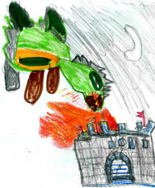 Dragon of the Fire and the Brave Knight