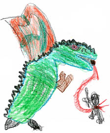 Dragon of the Fire and the Brave Knight