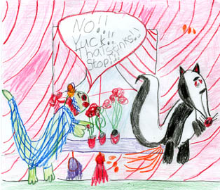 Sally Salamander and Sylvia Skunk are Friends