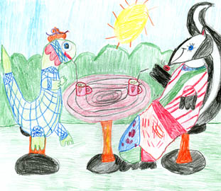 Sally Salamander and Sylvia Skunk are Friends
